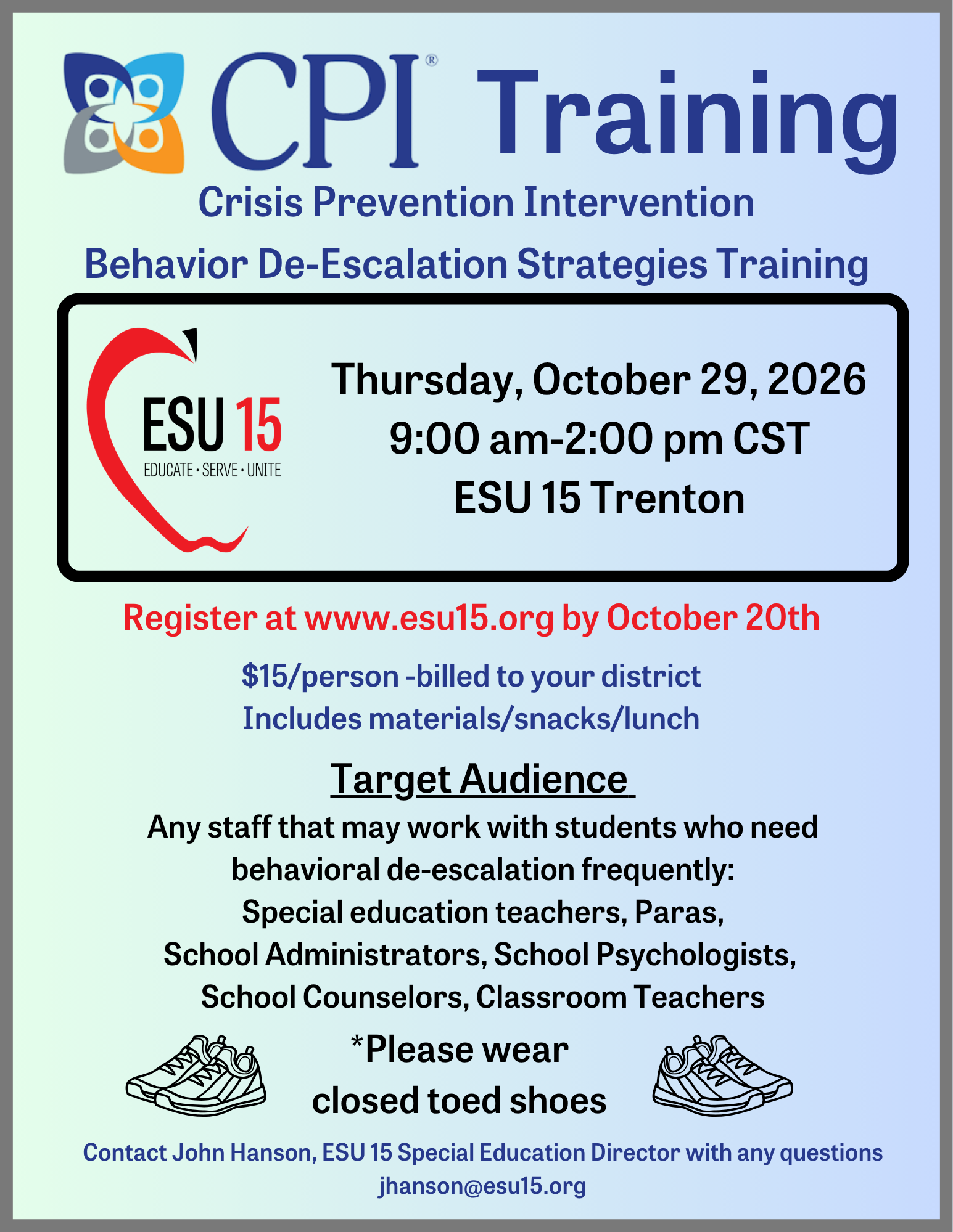 Crisis Prevention Intervention Training